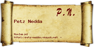 Petz Nedda névjegykártya